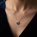 Lattice-Patterned Heart Pendant