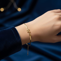 Dainty Gold Butterfly Bangle