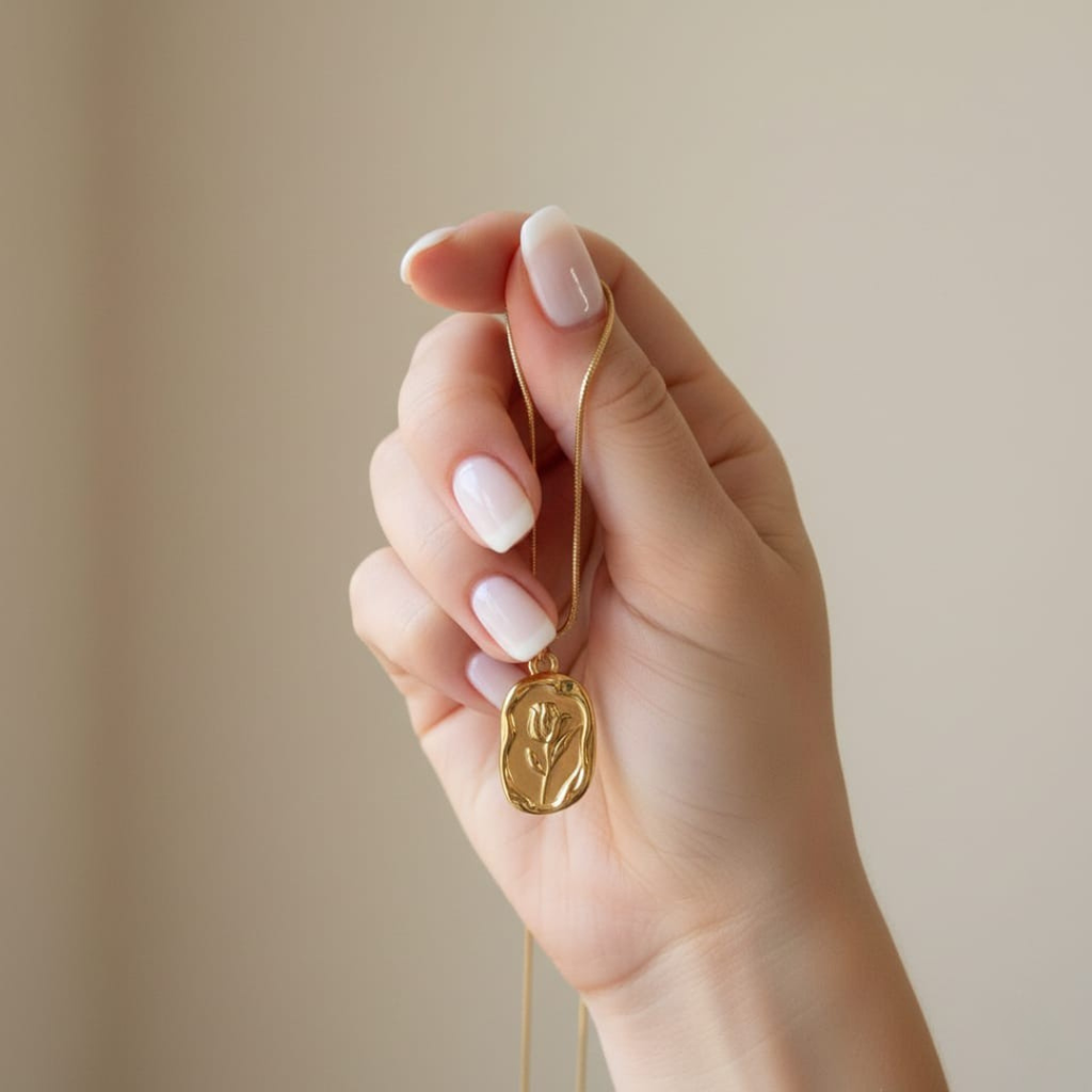 Vintage Rose Medallion Necklace