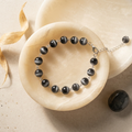 Grey & Black Beaded Bracelet
